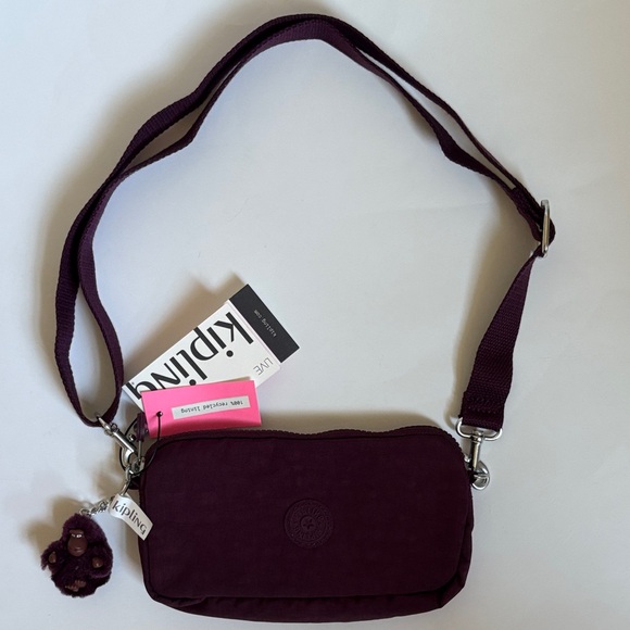 Kipling Emilia Crossbody Bag In Dark Plum - Picture 5 of 10